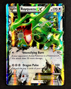 2015 Pokemon RAYQUAZA EX Roaring Skies ULTRA RARE Holo Foil XY Set Card 75/108 - Image 3