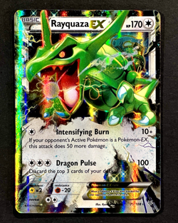2015 Pokemon RAYQUAZA EX Roaring Skies ULTRA RARE Holo Foil XY Set Card 75/108 - Image 4