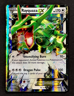 2015 Pokemon RAYQUAZA EX Roaring Skies ULTRA RARE Holo Foil XY Set Card 75/108 - Image 5