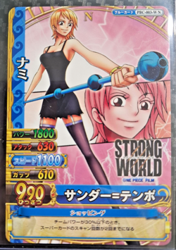 One Piece BANDAI BERRY MATCH NAMI PROMO STRONG WORLD VINTAGE B CARD LUFFY CREW - Image 1