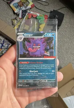 2 Swirl 🌀 Gengar GameStop Stamp Promo Card 050 Sealed PSA 10 Candidate Pokemon - Image 1