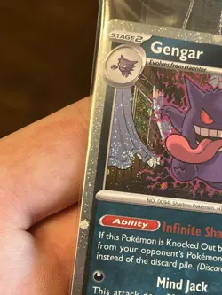 2 Swirl 🌀 Gengar GameStop Stamp Promo Card 050 Sealed PSA 10 Candidate Pokemon - Image 3