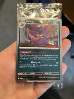 2 Swirl 🌀 Gengar GameStop Stamp Promo Card 050 Sealed PSA 10 Candidate Pokemon - Image 5