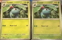 Ivysaur MEG Set 002/132 Card Lot, 2 cards Regular & reverse holo. NM Pokemon - Image 1