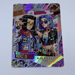 Android 17, 18 - Dragon Ball Collectors Card Game SXR 2 Holo Foil 1mm Thick Tc13 - Image 1