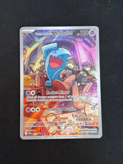Team Rocket's Wobbuffet SVP 203 DR Pokemon Center ETB Stamped Promo Card - Image 1