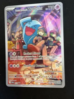 Team Rocket's Wobbuffet SVP 203 DR Pokemon Center ETB Stamped Promo Card - Image 2
