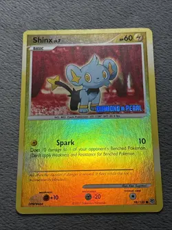 Shinx Diamond & Pearl Stamp Reverse Holo Pokemon Card Burger King Promo - Image 1
