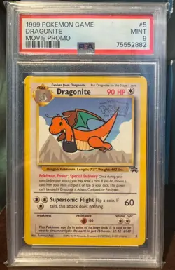 Pokemon Dragonite Movie Promo Card PSA 9 05/53 WOTC - Image 1