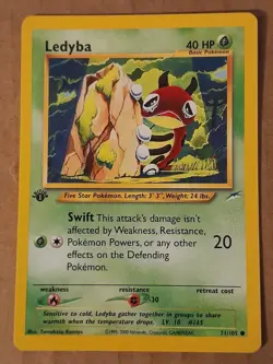 Pokemon Ledyba 71/105 1st Edition NEO Destiny NM See Pictures - Image 1