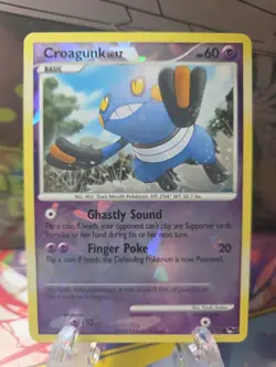 Pokemon TCG Croagunk 13/17 Pop Series 8 Cracked Ice Rev Holo NM SHARP - Image 1