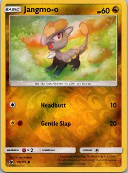 Pokemon TCG Jangmo-o 75/111 Crimson Invasion Rev Holo NM - Image 1