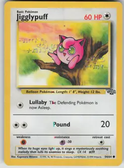 Pokemon TCG Jigglypuff Common Jungle 54/64 - Image 1