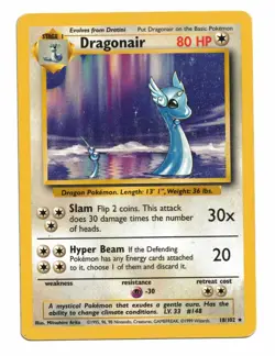 Pokemon Card: Dragonair 18/102 Base Set Rare! - Image 1