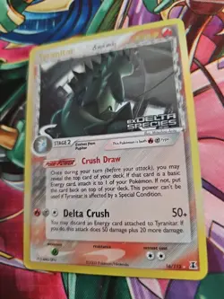 Pokemon TCG Tyranitar EX Delta Species 16/113 Reverse Holo Rare Stamped - Image 2