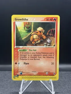 Pokemon Care - Growlithe 65/100 Sandstorm - Non Holo - LP - Image 1