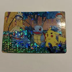 Pokemon Vintage Pocket Monsters Vending HOLO Prism Sticker Bandai 1999 Nintendo - Image 1