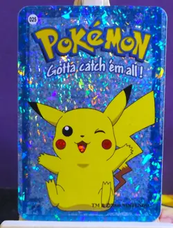 POKEMON POCKET MONSTERS VENDING PRISM STICKER 25 PIKACHU N 2000 NINTENDO - Image 1