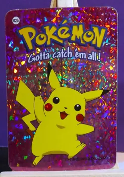 POKEMON POCKET MONSTERS VENDING PRISM STICKER 25 PIKACHU C 2000 NINTENDO - Image 1