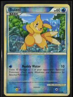 Buizel 45/95 Common HGSS Unleashed Pokemon Reverse Holo Moderately Played - Image 1