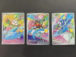 Rowlet Litten Popplio 30th Promo Set 43 44 45 Pokemon TCG First Partner Series 1 - Image 1