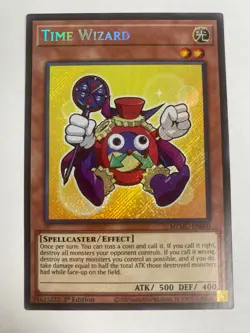 Time Wizard MZMU-EN060 Secret Rare 1st Edition Chibi Artwork Near Mint Yugioh - Image 1