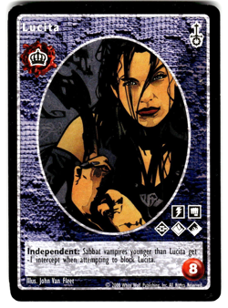 2000 Vampire: The Eternal Struggle CCG: Bloodlines Promo Card Lucita - Image 1