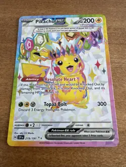 Pokemon TCG Surging Sparks Pikachu EX #219/191 Ultra Rare Full Art Card NM - Image 5