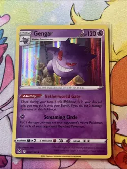 Gengar 66/196 Lost Origin Holo Rare Pokemon Card Pokemon TCG 066/196 NM - Image 1