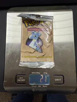 Pokemon Trading Card Game Booster Pack Fossil Set Lapras Art - WOTC 1999 NEW 21g 742818061599 - Image 1