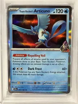 2025 Pokemon DRI EN Team Rocket’s Articuno PSA 8 Destined Rivals Holo - Image 2