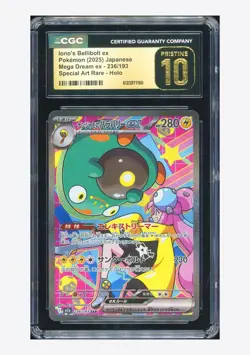 Pokemon CGC 10 PRISTINE Iono's Bellibolt ex SAR 2025 236/193 M2a Japanese - Image 1