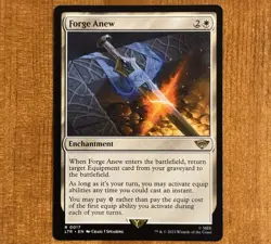 Forge Anew, R 0017, NM non-foil, MTG LotR Lord of the Rings LTR, Enchantment - Image 1