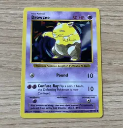 Pokemon TCG Shadowless Drowzee 049/102 Common Base Set Regular 1999 English - Image 1
