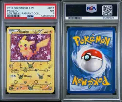 2013 POKEMON BLACK & WHITE LEGENDARY TREASURES RADIANT COLLECTION PIKACHU PSA 7 - Image 3