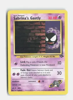 Sabrina's Gastly (96) 096/132 Unlimited Gym Challenge Pokemon LP - Image 1