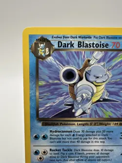 Dark Blastoise 20/82 Team Rocket Unlimited Rare Non Holo Pokemon TCG LP Arita - Image 2