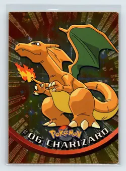 Topps Pokemon TV Animation Edition #06 Charizard Foil Black Label Holo - Image 1