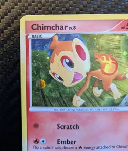 Chimchar DP02 Promo Diamond and Pearl Holo Pokemon TCG LP 2007 Almost Vintage - Image 2