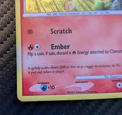 Chimchar DP02 Promo Diamond and Pearl Holo Pokemon TCG LP 2007 Almost Vintage - Image 5