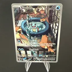 Pokemon TCG Stellar Crown Squirtle 148/142 Holo Full Art Illustration Rare - Image 1