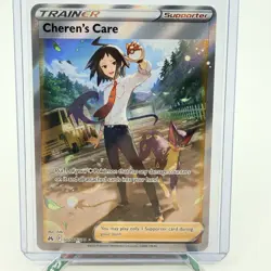 Cheren's Care GG58/GG70 Galarian Gallery Crown Zenith Full Art UltraRare Pokemon - Image 1