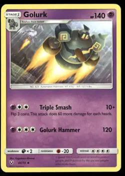 Golurk Shining Legends 44/73 Uncommon Pokemon Near Mint - Image 1