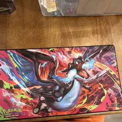 Pokemon Charizard TCG Playmat 24x14in Neoprene Non-Slip Multicolor Mousepad - Image 1