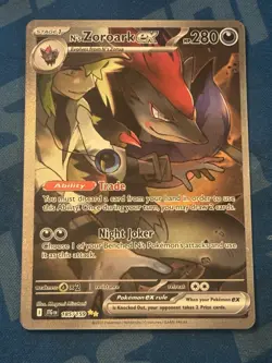 N's Zoroark ex 185/159 Sv09: Journey Together Alternate Art Sir Pokemon - Image 1