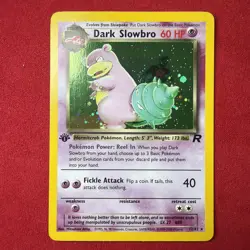 Pokemon TCG Dark Slowbro 12/82 1st Edition Team Rocket Holo Rare LP/NM - Image 1