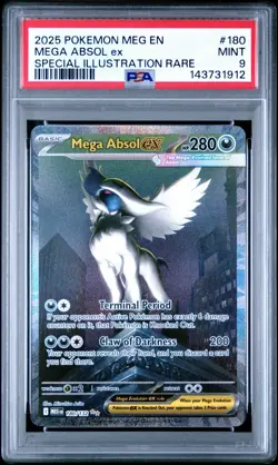Pokemon MEG EN Mega Absol ex Special Illustration Rare 180/132 PSA 9 MINT - Image 1