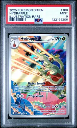 2025 POKEMON DRI EN-DESTINED RIVALS ILLUSTRATION RARE #188 HYDRAPPLE PSA 9 - Image 1