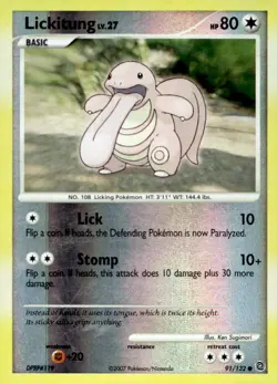 Lickitung 91/132 Common Secret Wonders Pokemon Reverse Holo Near Mint - Image 1