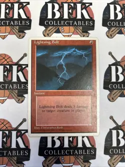 1 x Lightning Bolt - 4th Edition - HP - MTG - Image 1